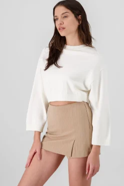 Shasa Solid Long Sleeve Sweater