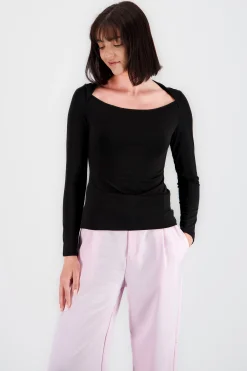 Shasa Solid Long Sleeve Top
