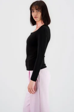 Shasa Solid Long Sleeve Top