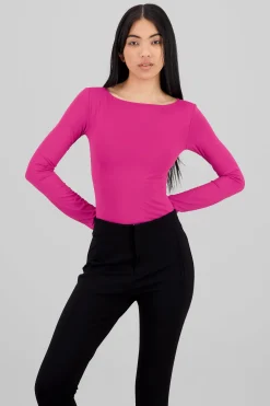 Shasa Solid Long Sleeve Top
