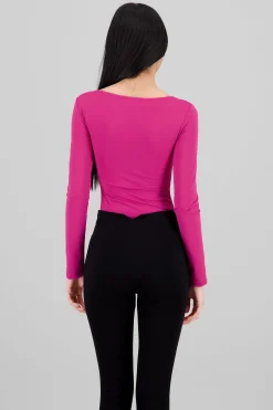 Shasa Solid Long Sleeve Top