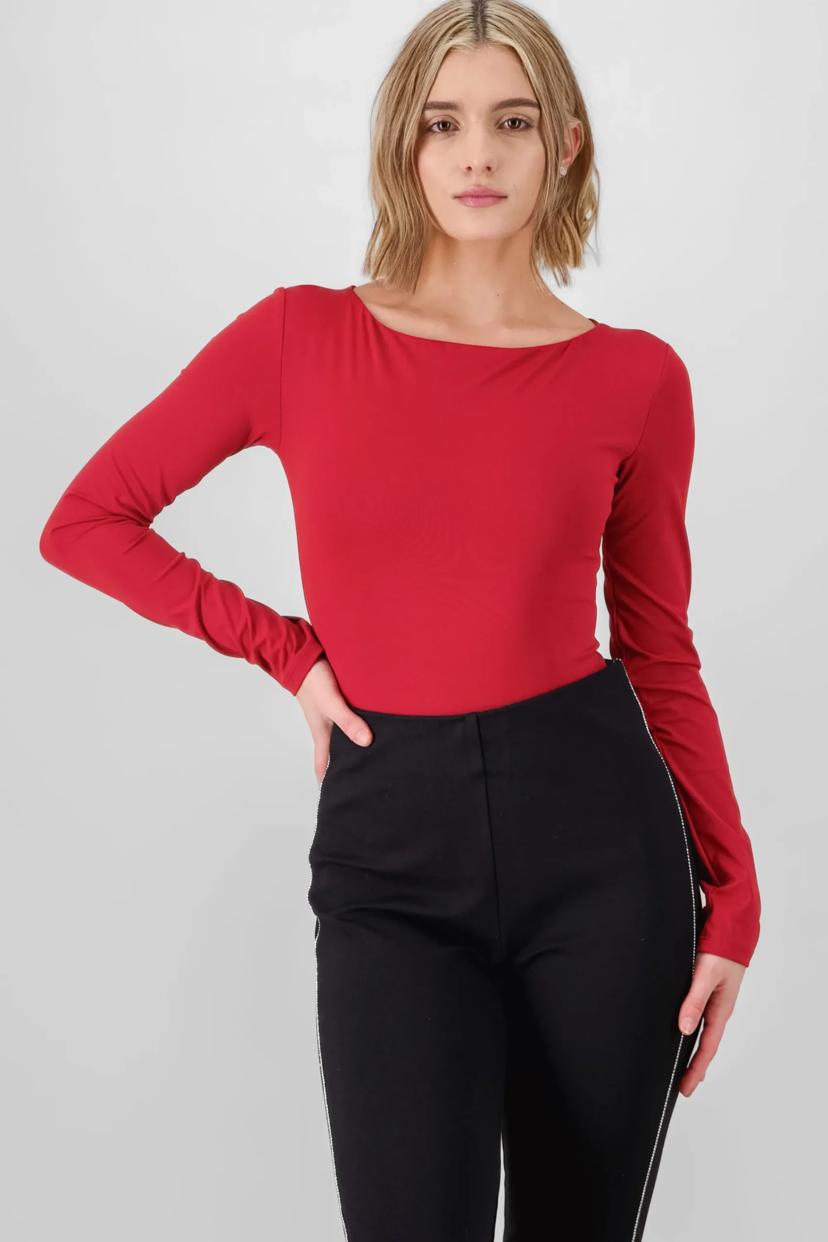 Shasa Solid Long Sleeve Top