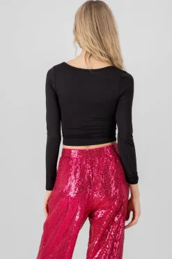 Shasa Solid Long Sleeve Top