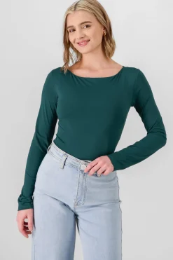 Shasa Solid Long Sleeve Top