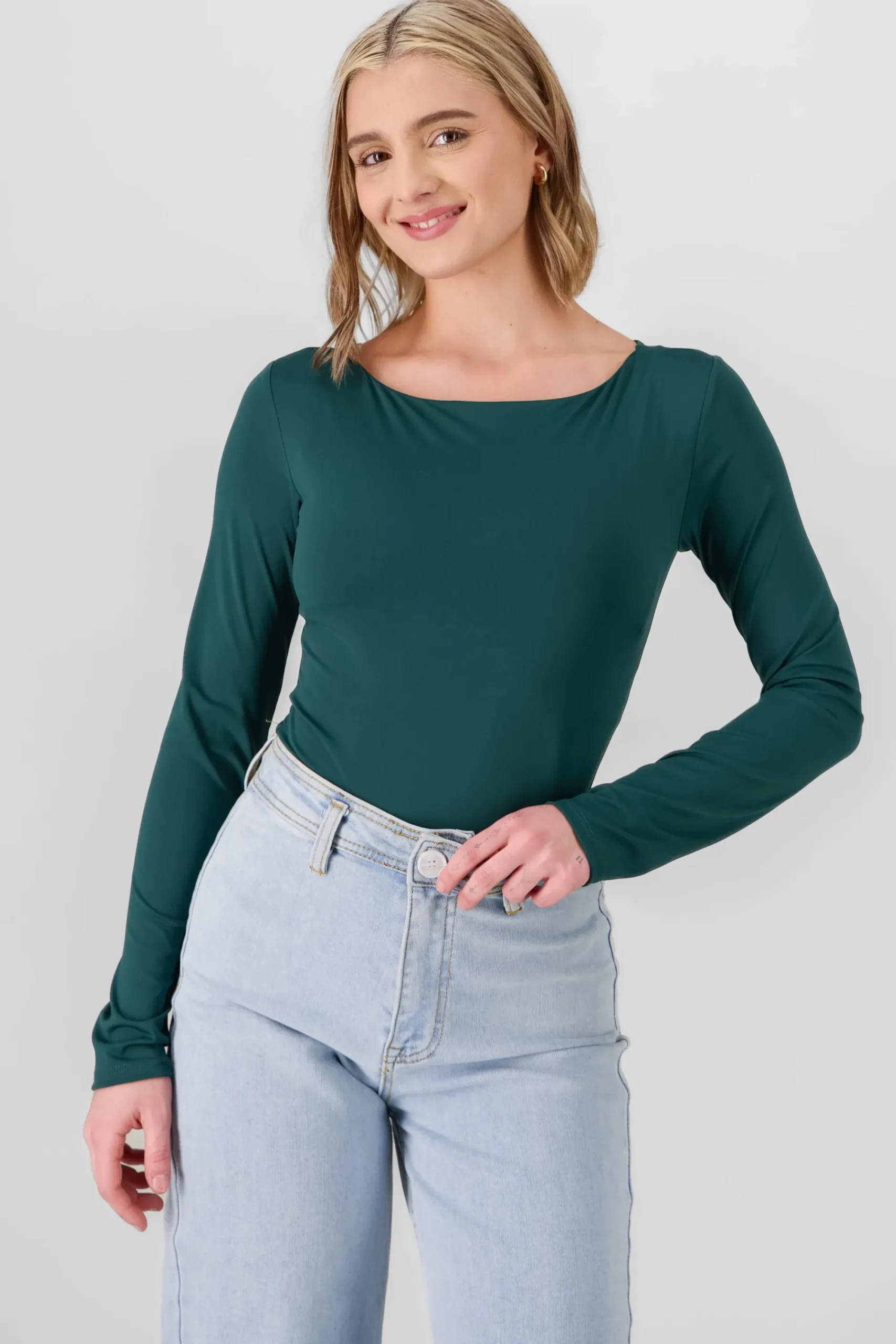 Shasa Solid Long Sleeve Top