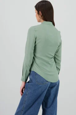 Shasa Solid Long Sleeved Blouse