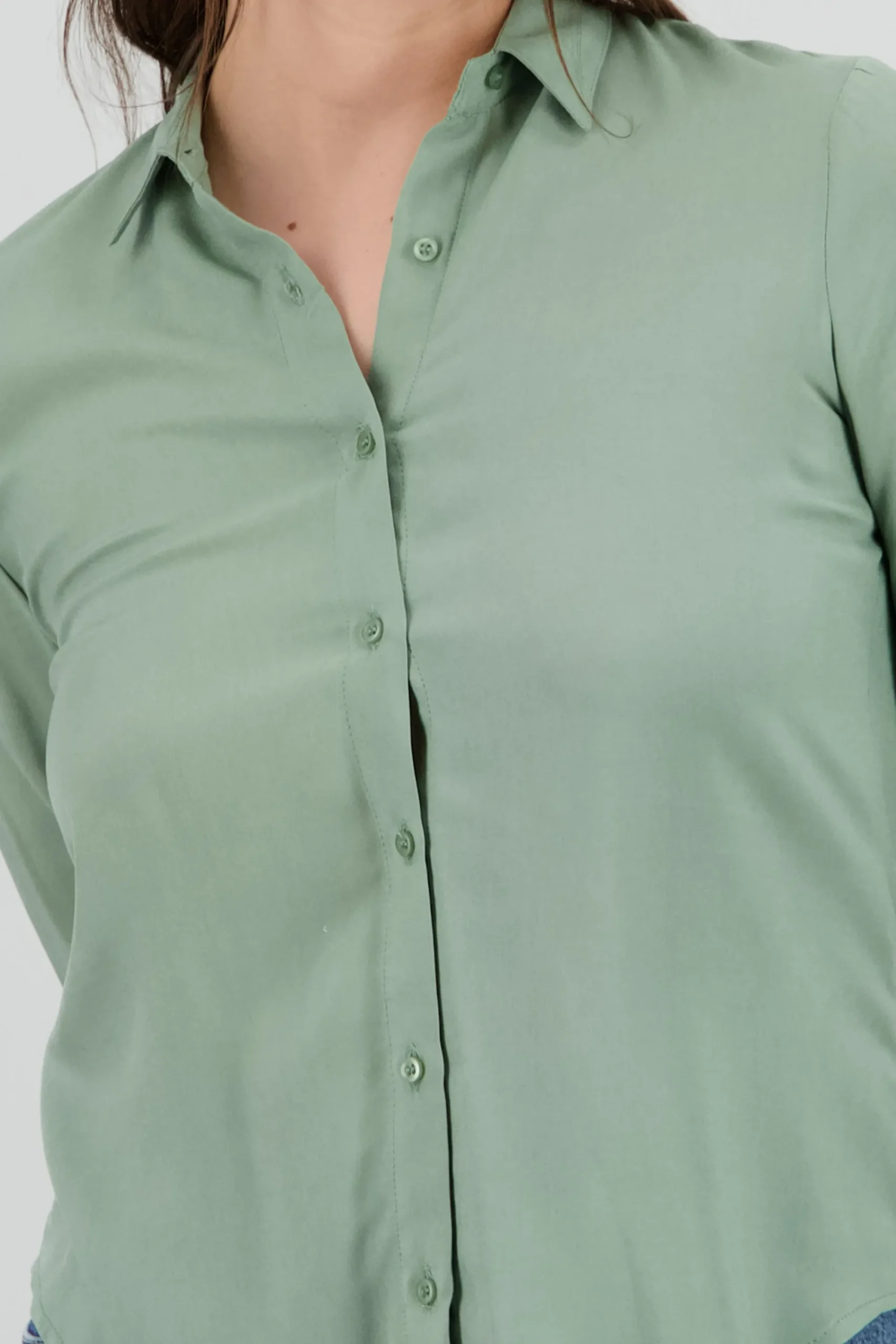 Shasa Solid Long Sleeved Blouse