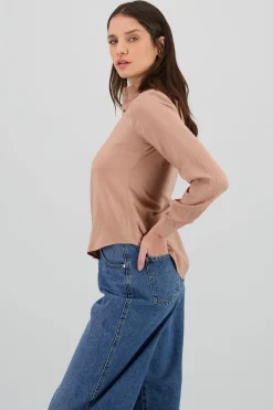 Shasa Solid Long Sleeved Blouse