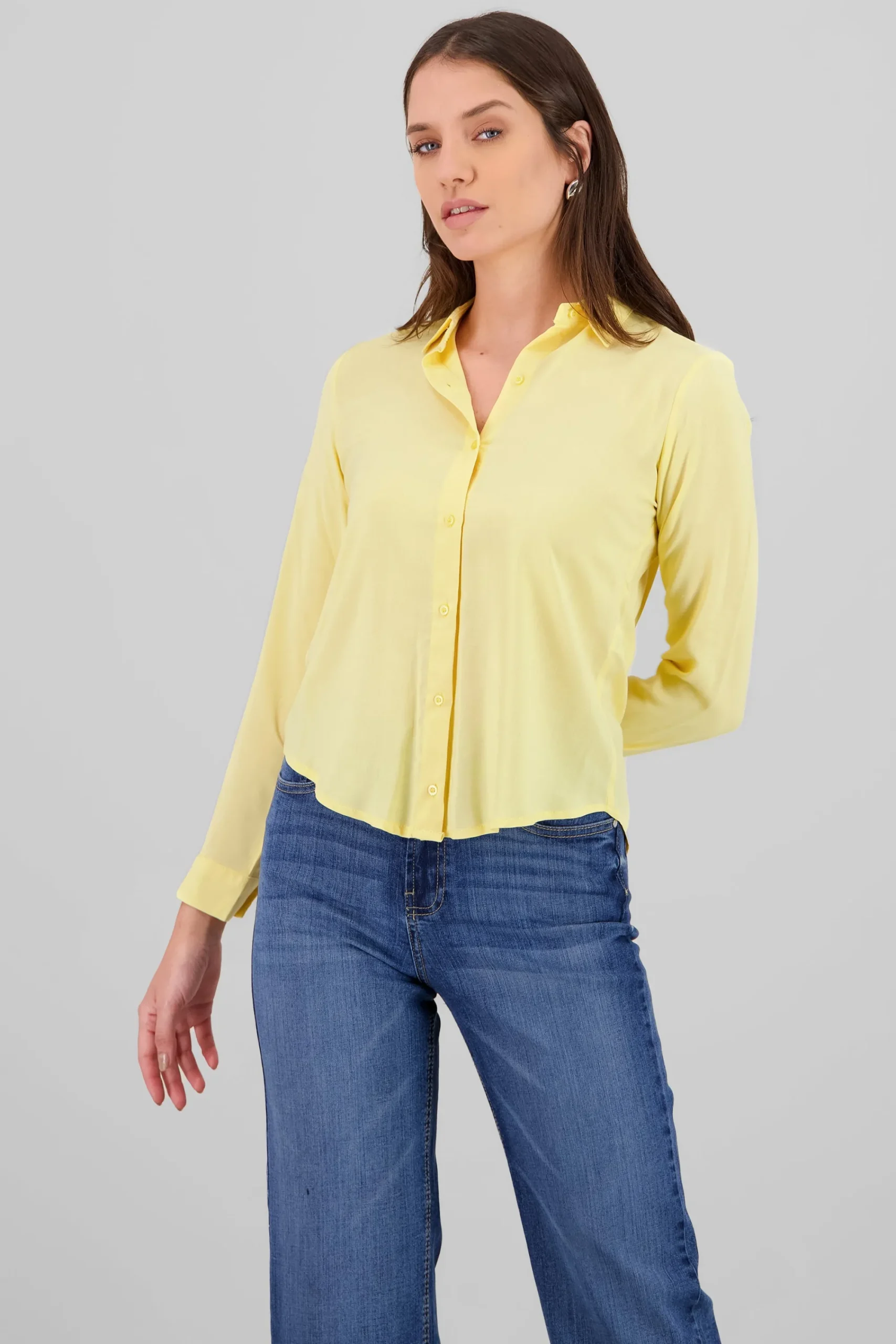 Shasa Solid Long Sleeved Blouse