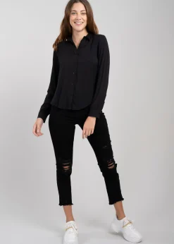 Shasa Solid Long Sleeved Blouse