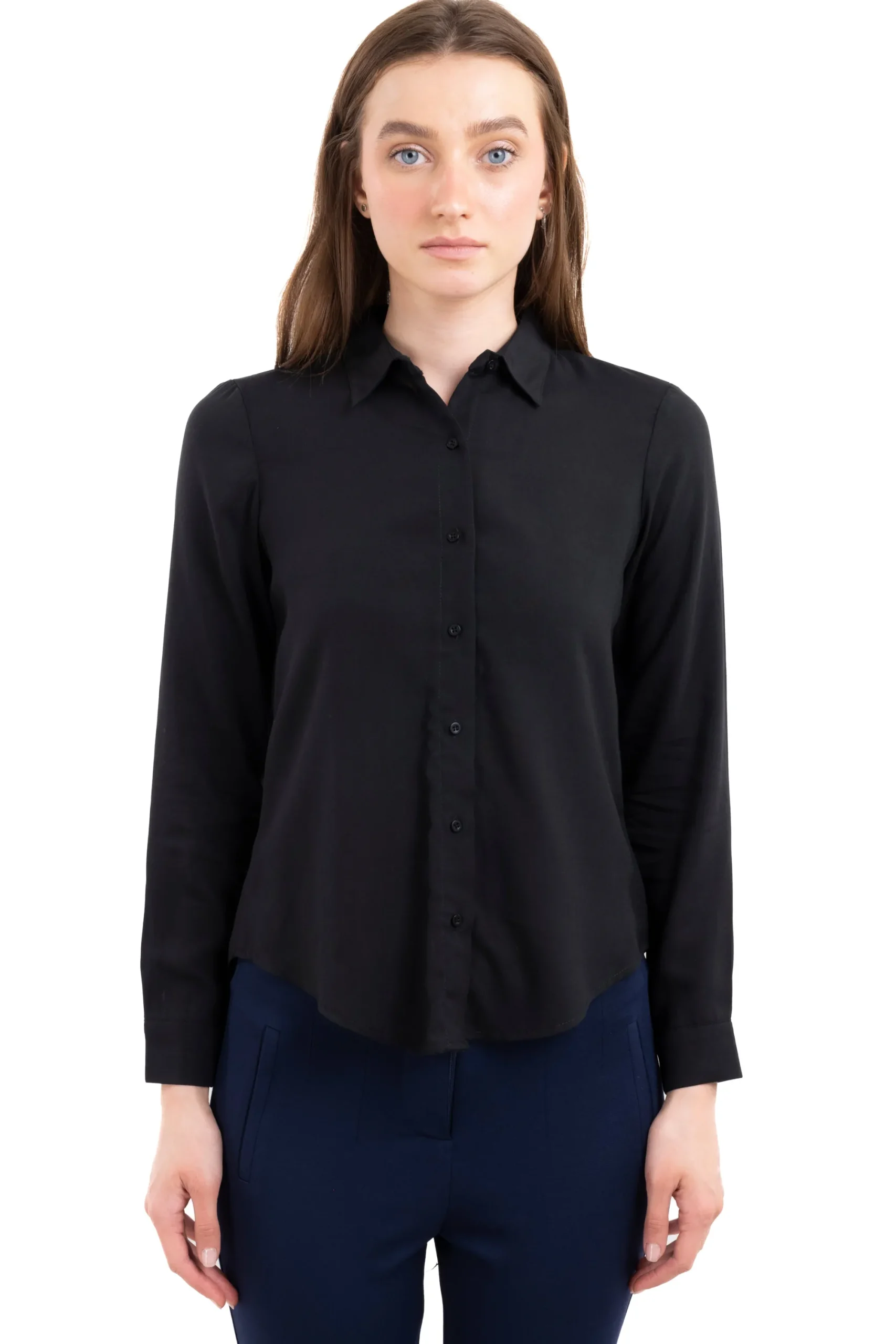 Shasa Solid Long Sleeved Blouse