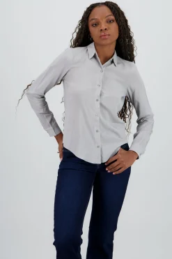 Shasa Solid Long Sleeved Blouse