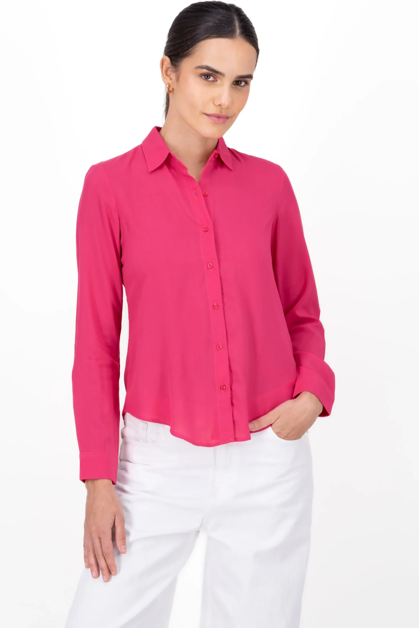 Shasa Solid Long Sleeved Blouse