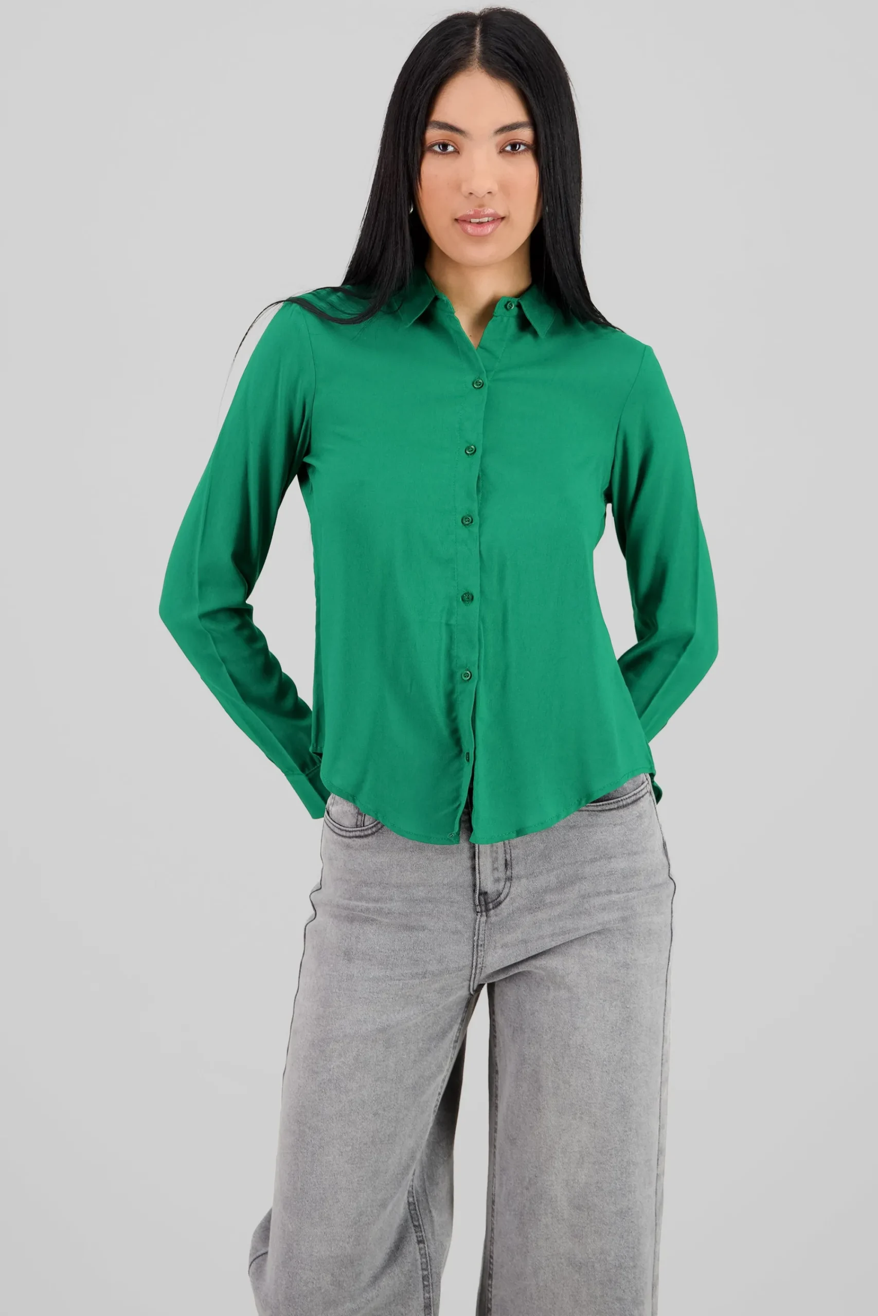 Shasa Solid Long Sleeved Blouse