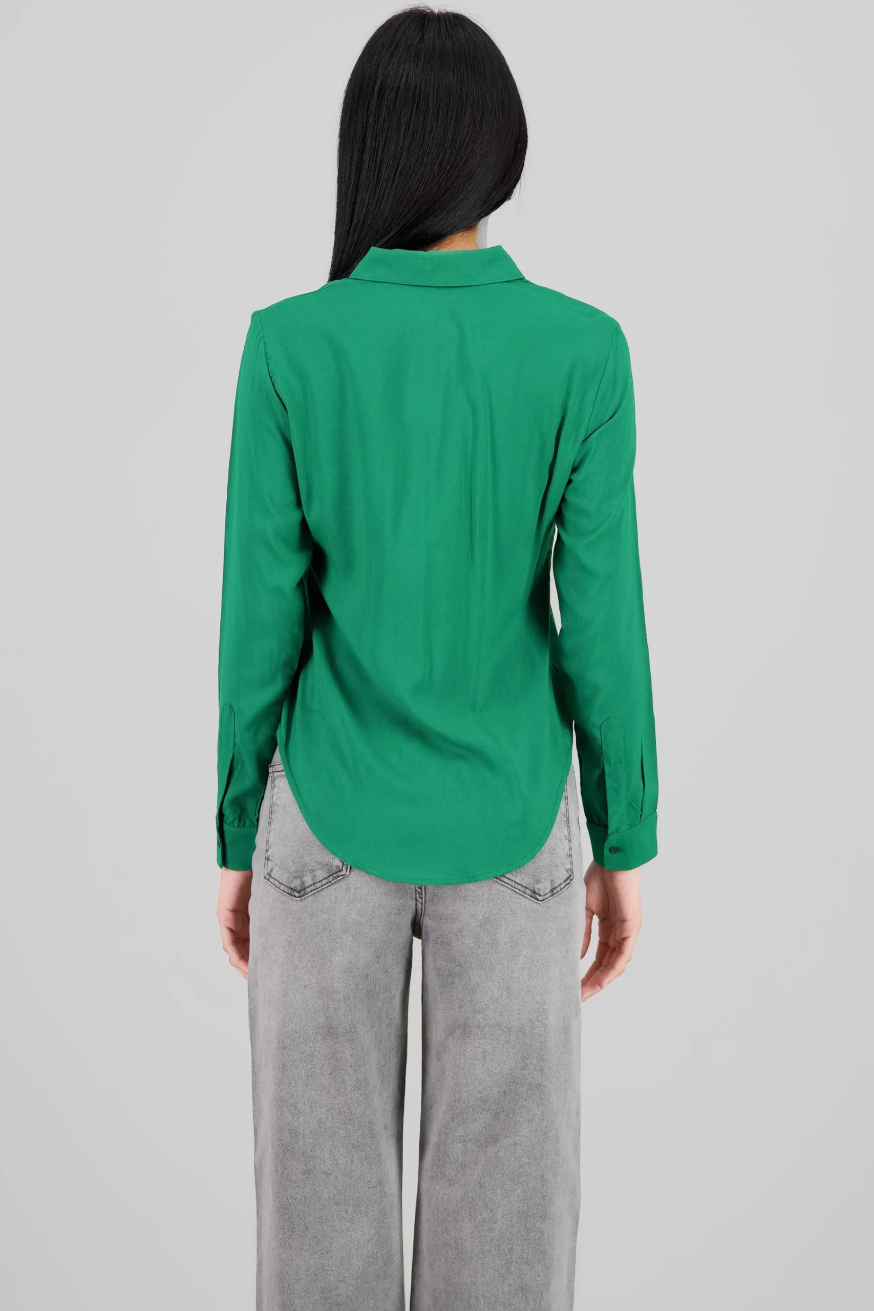 Shasa Solid Long Sleeved Blouse