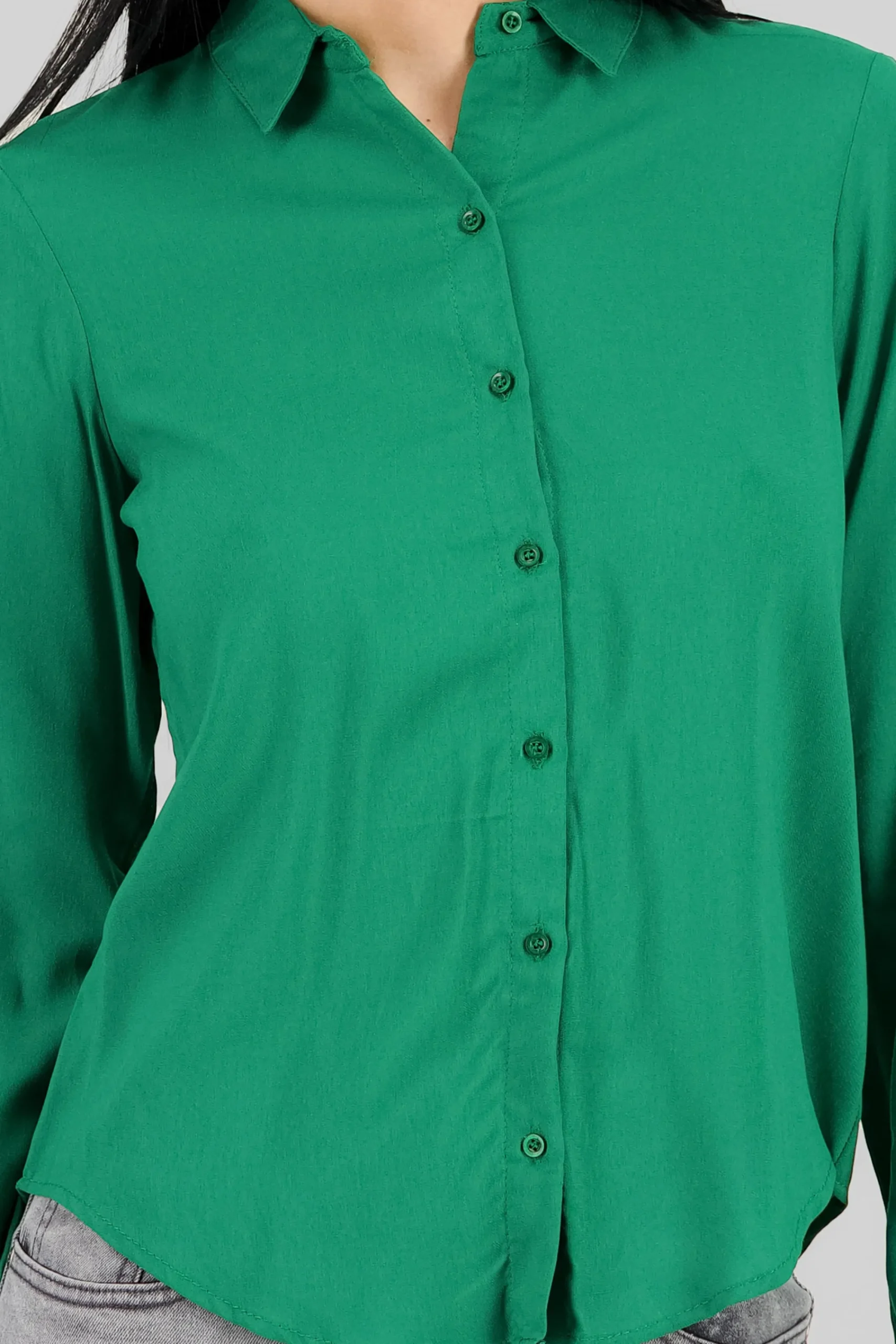 Shasa Solid Long Sleeved Blouse