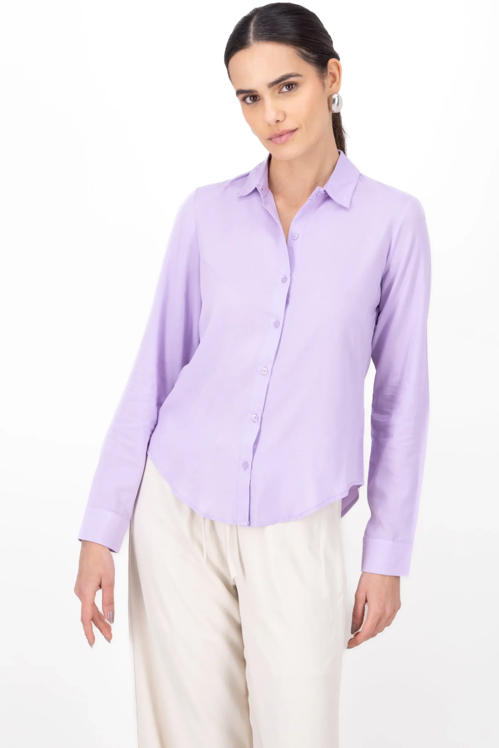 Shasa Solid Long Sleeved Blouse