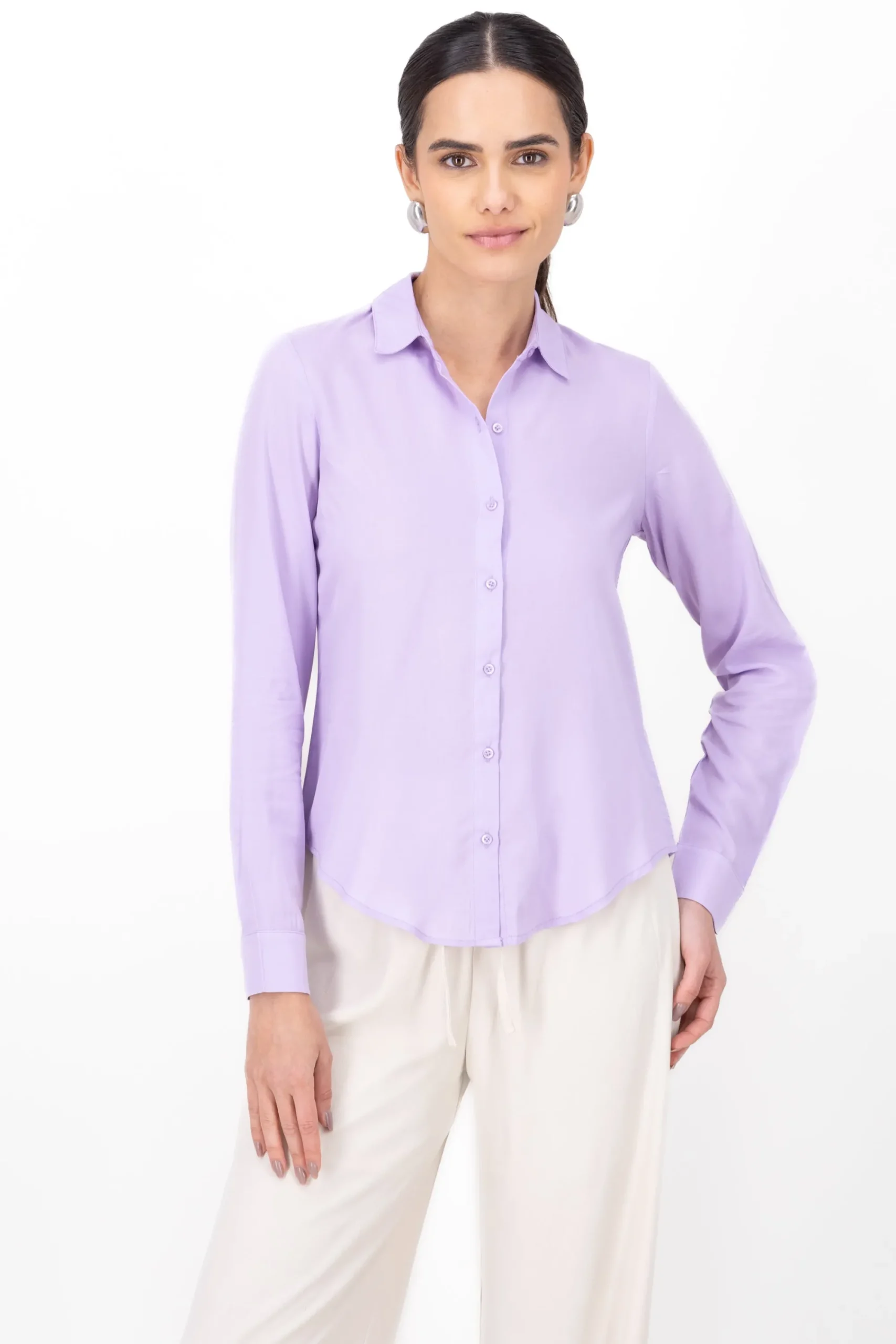 Shasa Solid Long Sleeved Blouse