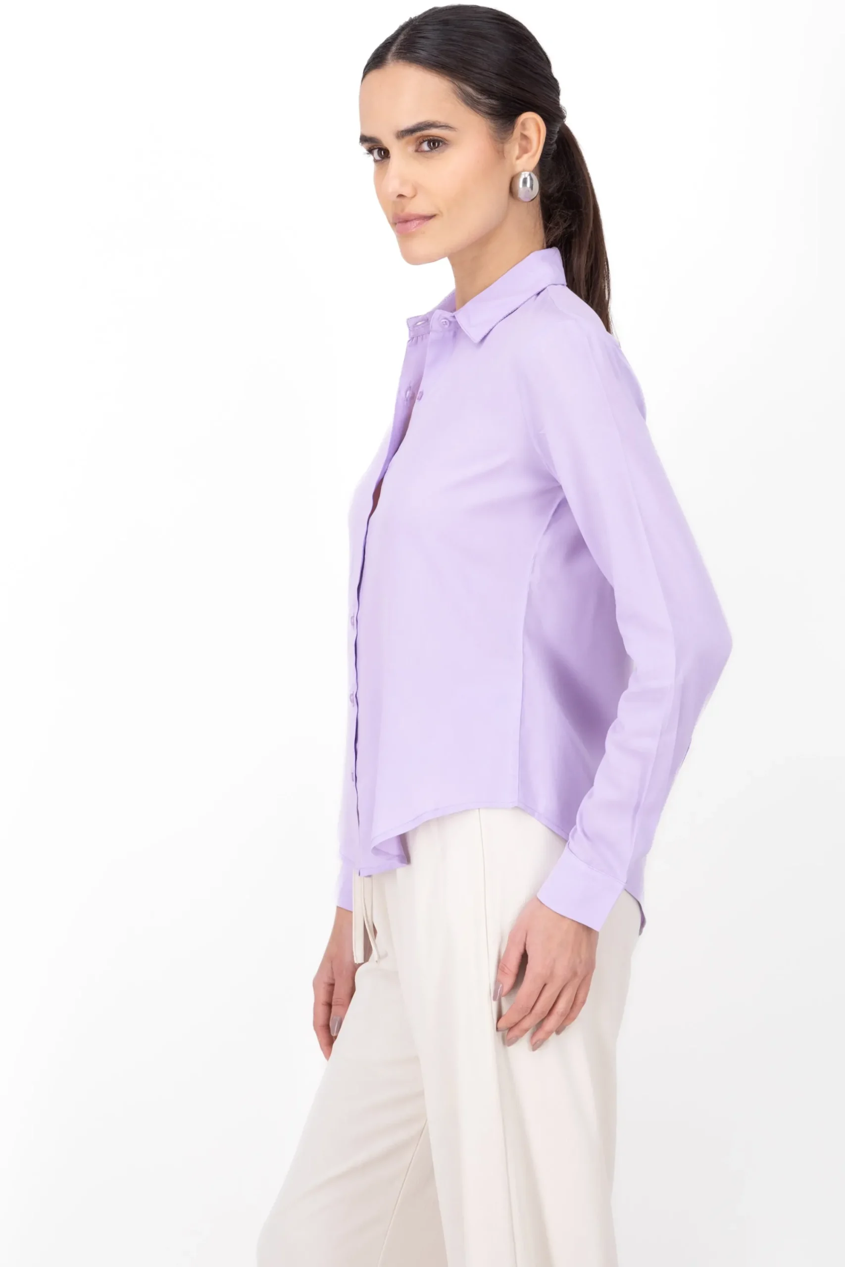 Shasa Solid Long Sleeved Blouse