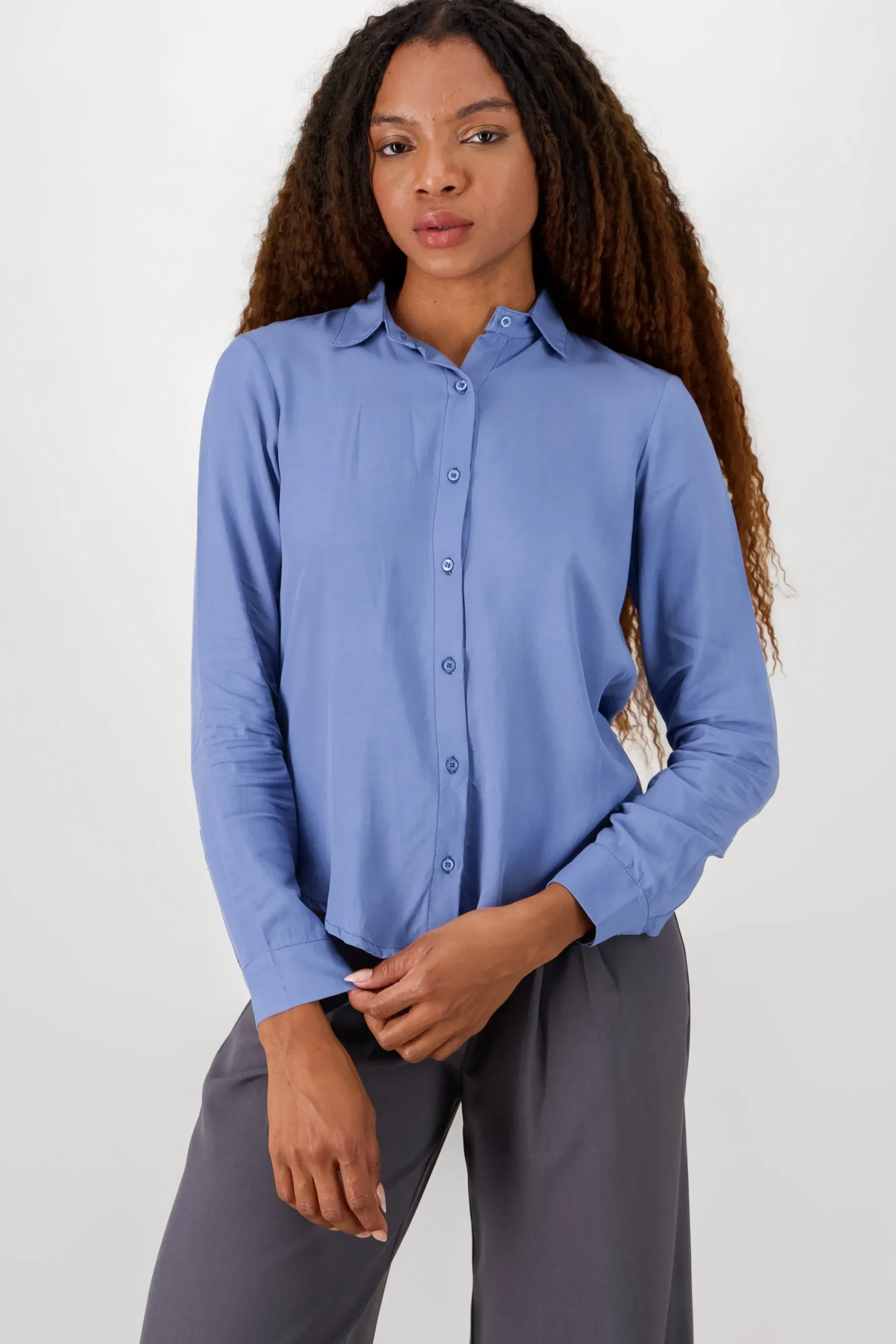 Shasa Solid Long Sleeved Blouse