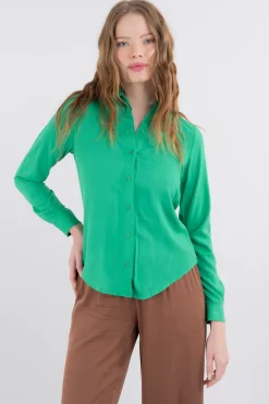 Shasa Solid Long Sleeved Blouse