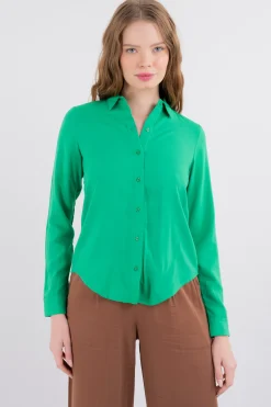 Shasa Solid Long Sleeved Blouse