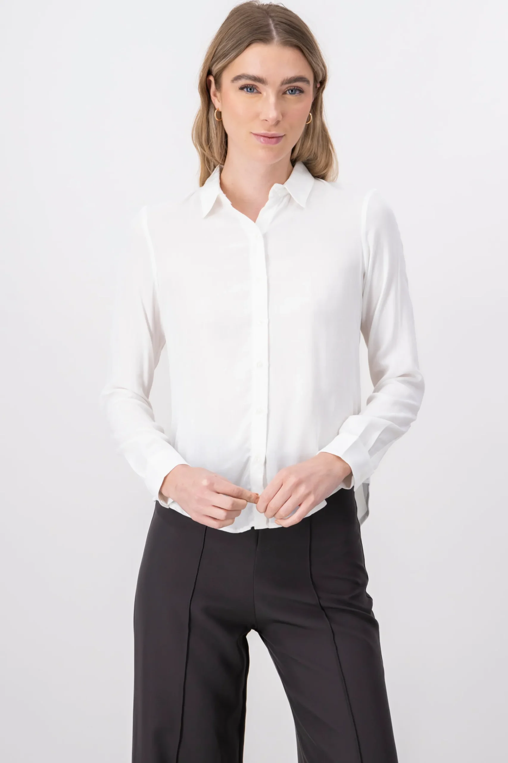 Shasa Solid Long Sleeved Blouse