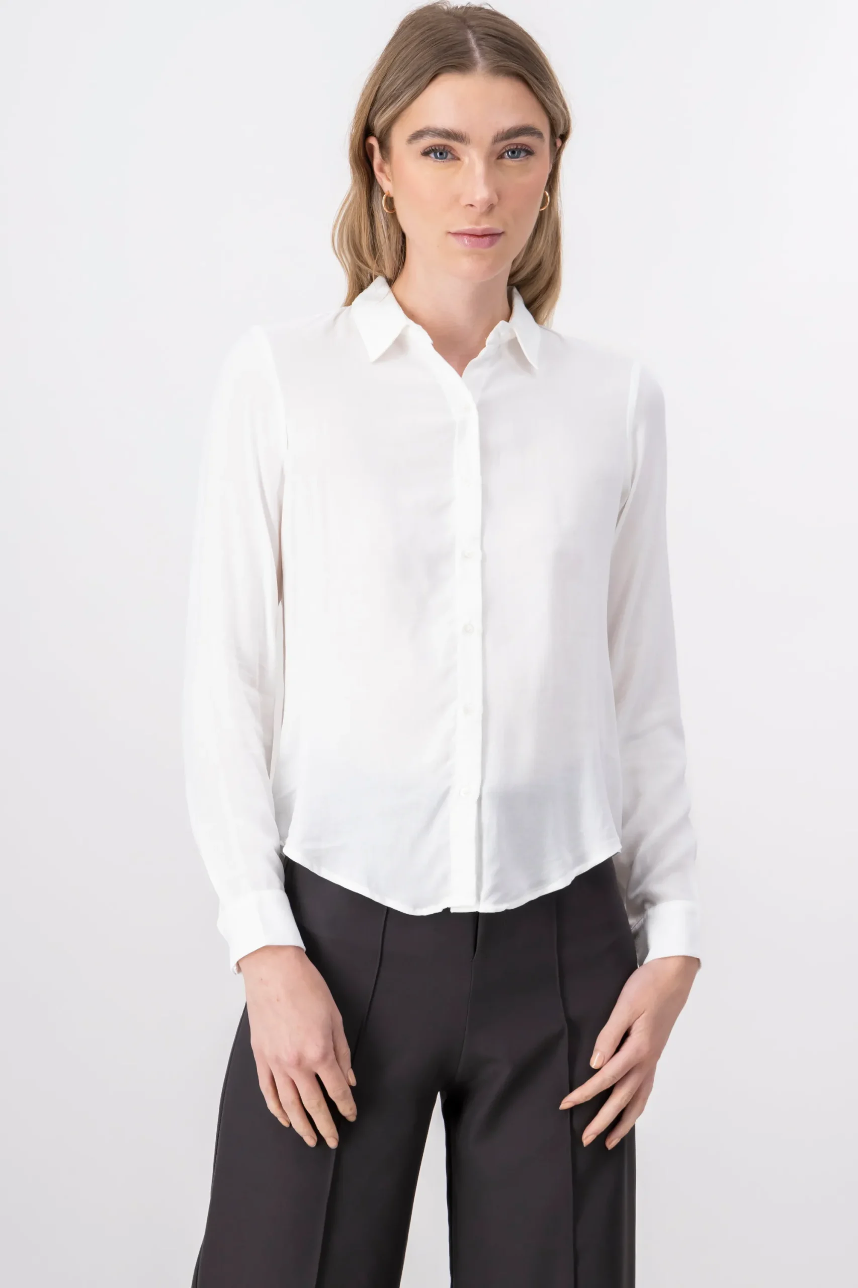 Shasa Solid Long Sleeved Blouse