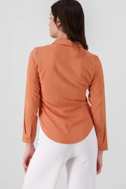 Shasa Solid Long Sleeved Blouse