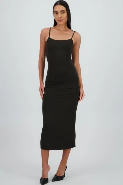 Shasa Solid Maxi Strap Dress