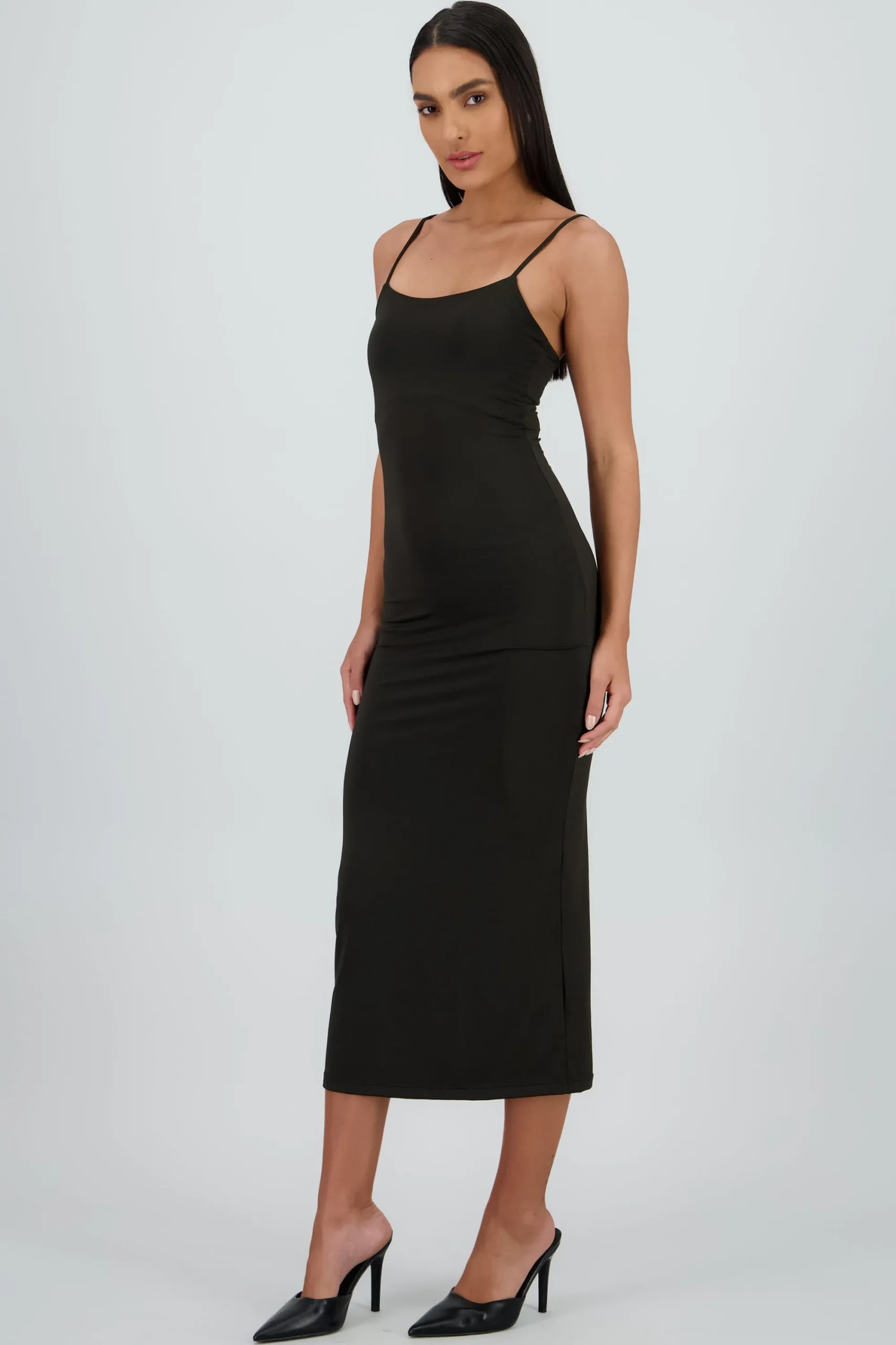 Shasa Solid Maxi Strap Dress