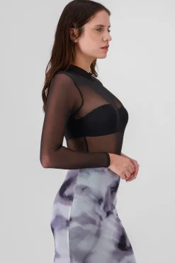 Shasa Solid Mesh Bodysuit