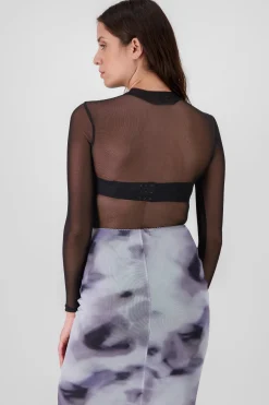 Shasa Solid Mesh Bodysuit