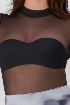 Shasa Solid Mesh Bodysuit