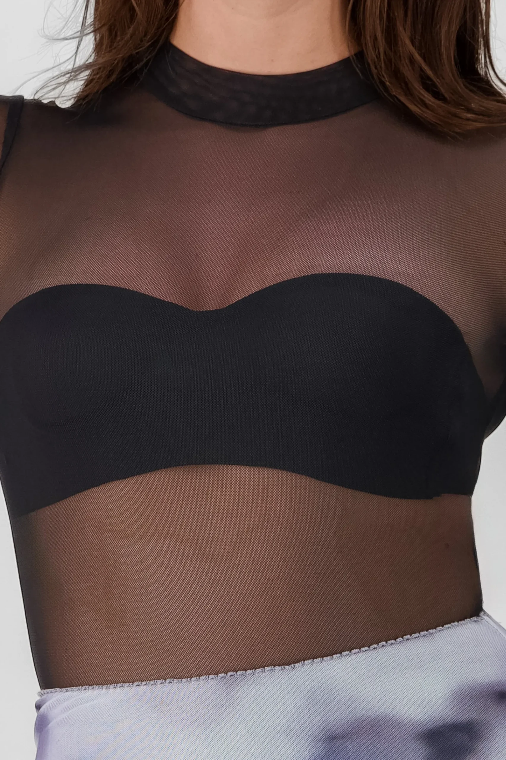 Shasa Solid Mesh Bodysuit