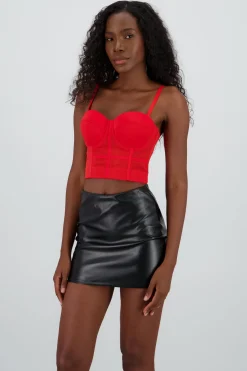 Shasa Solid Mesh Corset