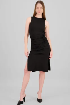 Shasa Solid Midi Dress