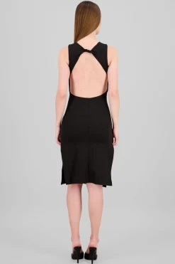 Shasa Solid Midi Dress