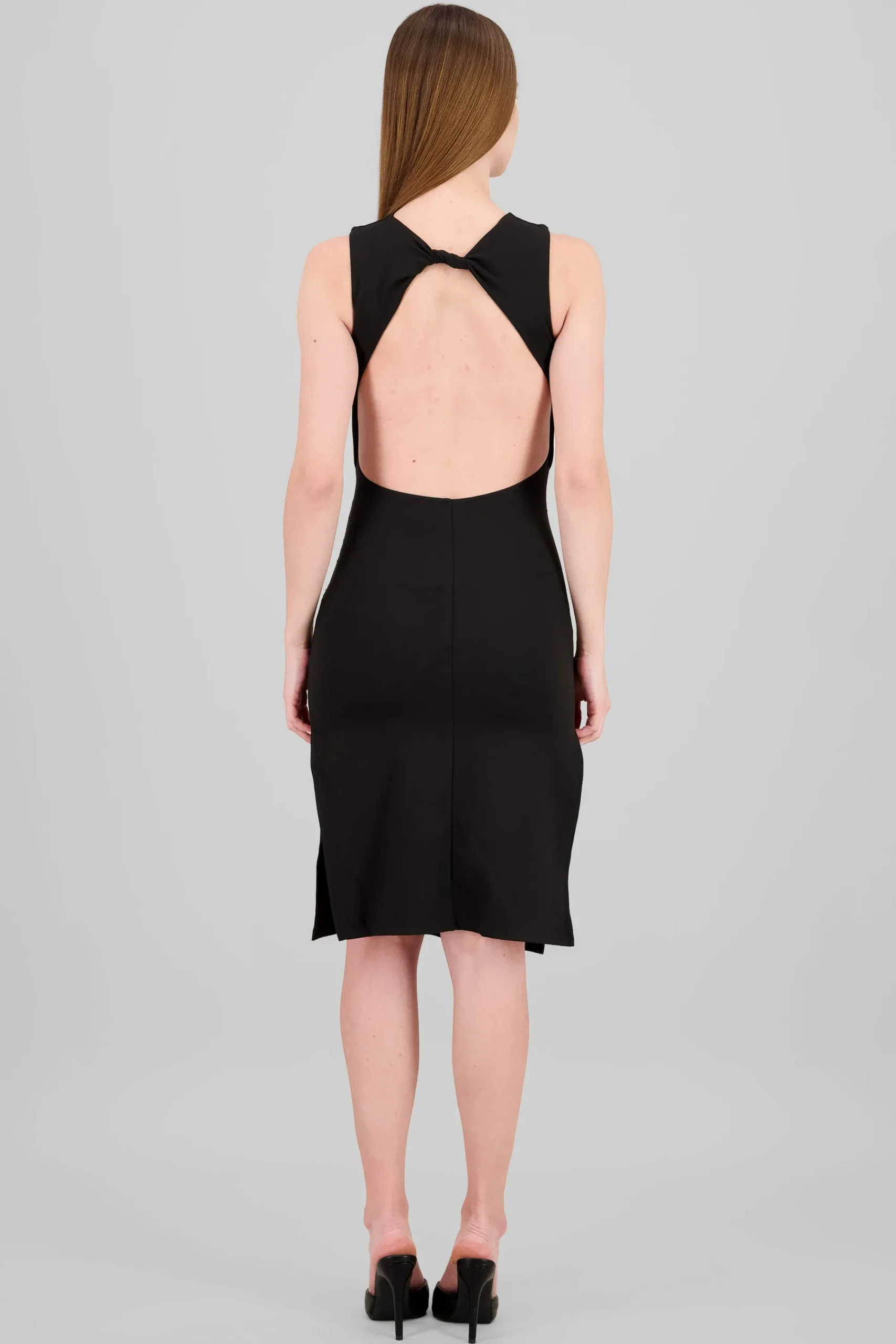 Shasa Solid Midi Dress