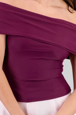 Shasa Solid Off Shoulder Top