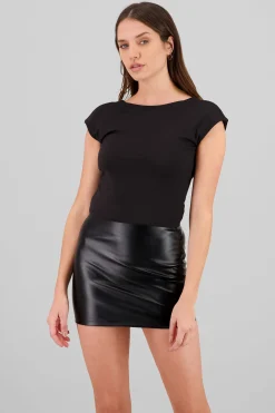 Shasa Solid Open Back Top