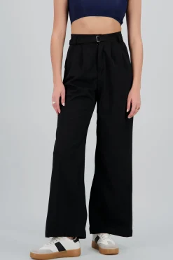 Shasa Solid Pants with Belt