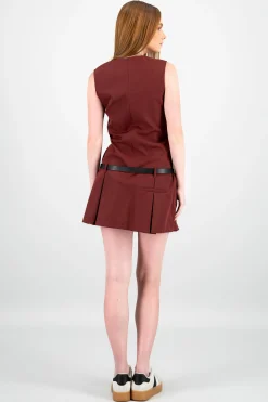 Shasa Solid Pleated Dress