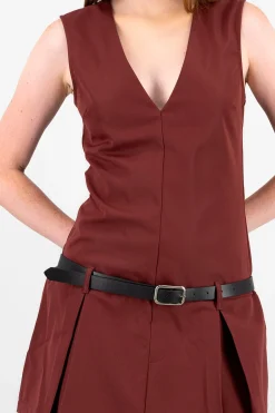 Shasa Solid Pleated Dress