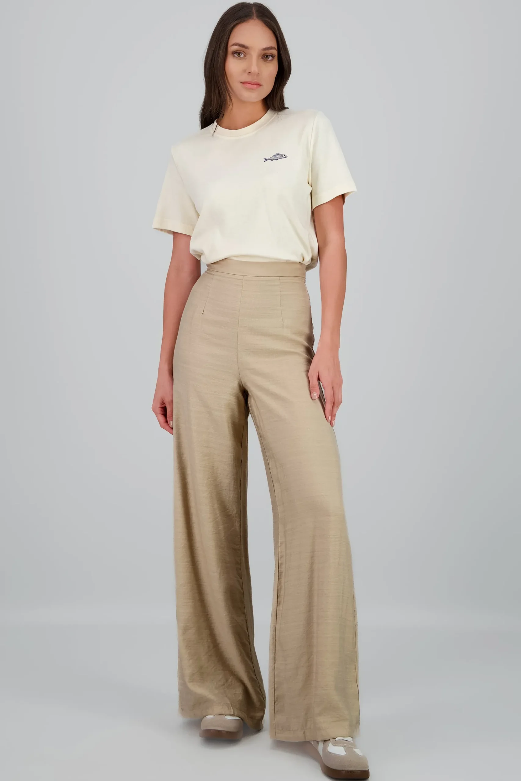Shasa Solid Pleated Pants