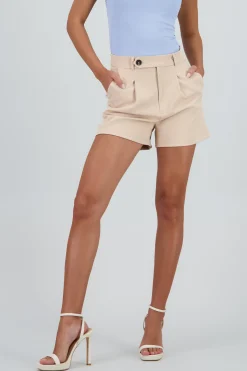 Shasa Solid Pleated Shorts