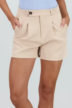 Shasa Solid Pleated Shorts