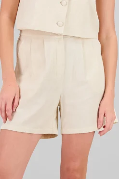 Shasa Solid Pleated Shorts
