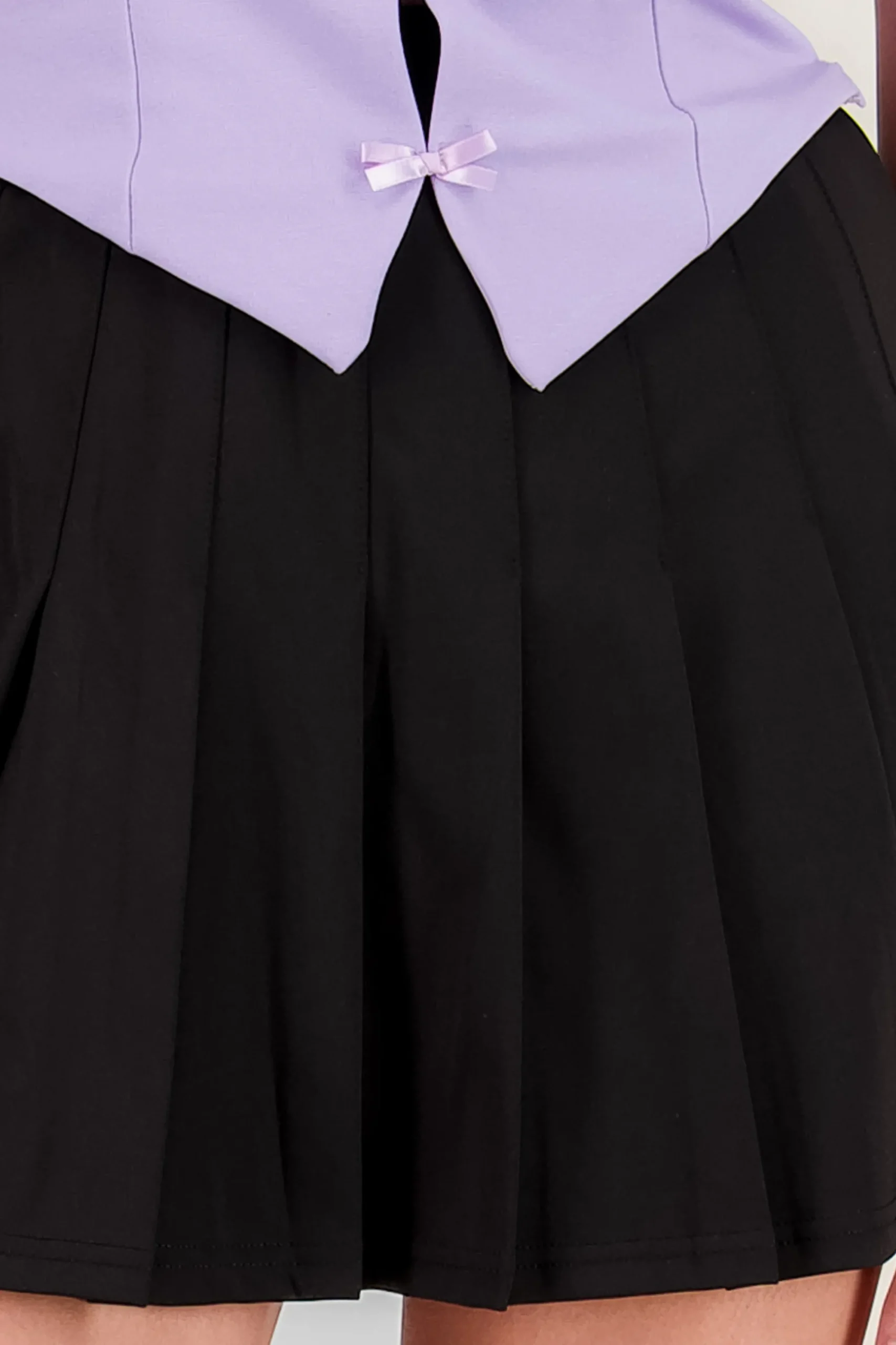 Shasa Solid Pleated Skirt