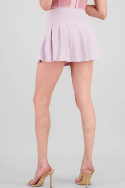 Shasa Solid Pleated Skirt